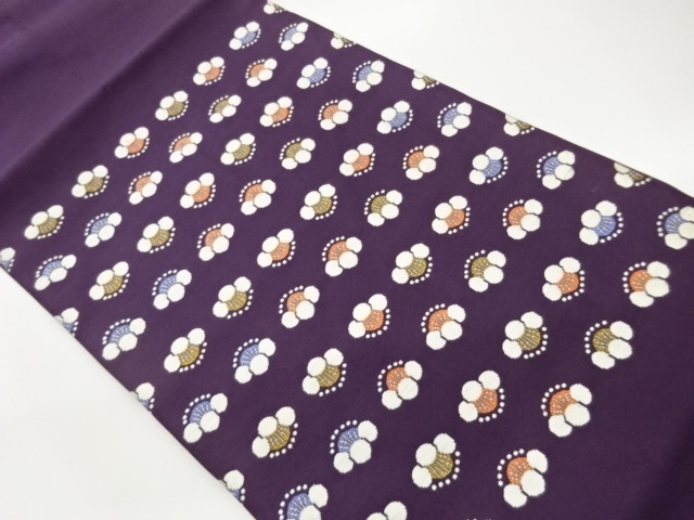 JAPANESE NAGOYA OBI / WOVEN ABSTRACT FLOWER
